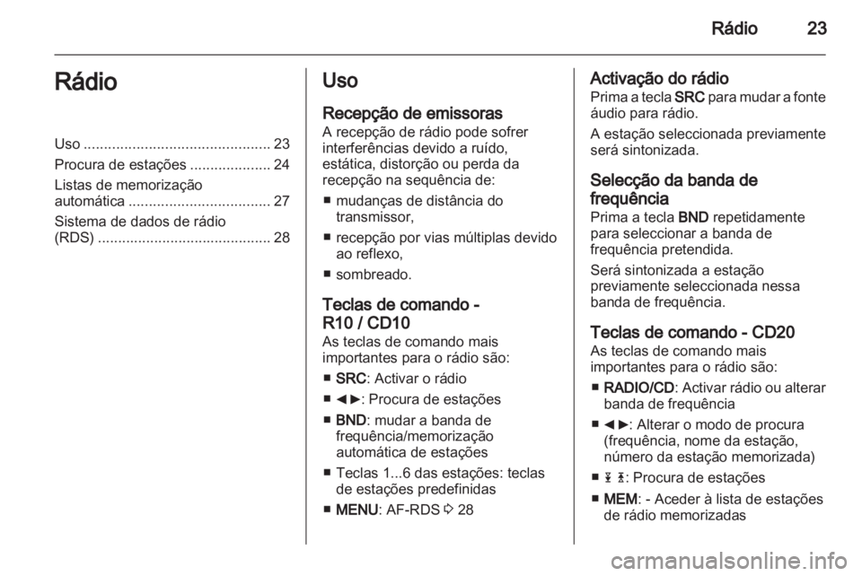 OPEL MOVANO_B 2012  Manual de Informação e Lazer (in Portugues) 