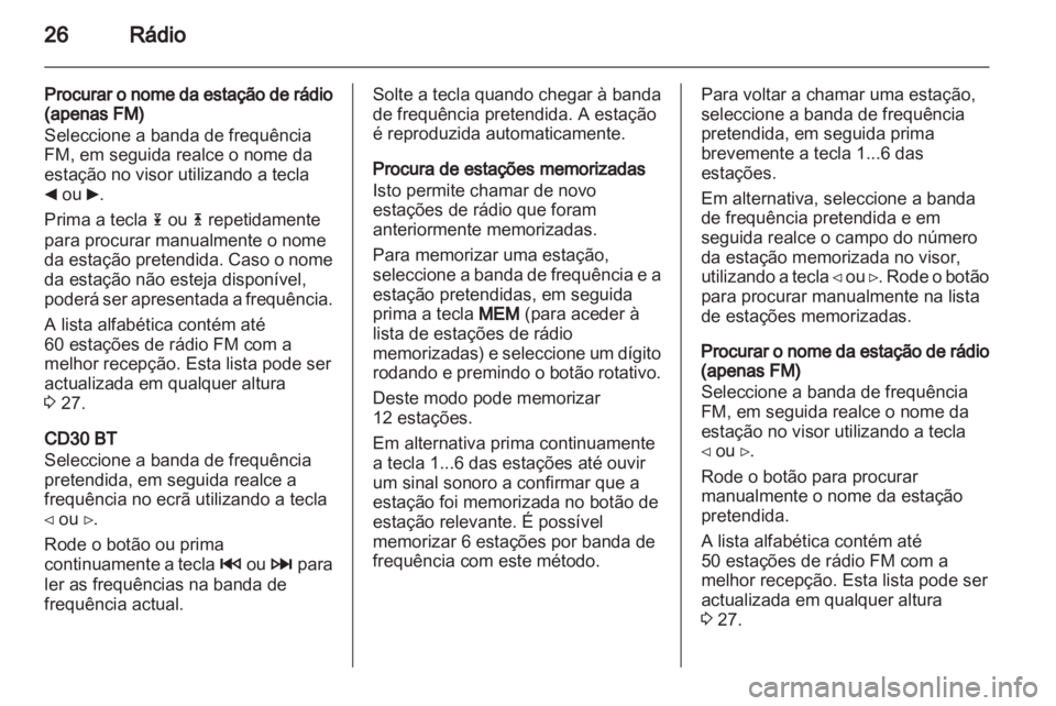 OPEL MOVANO_B 2012  Manual de Informação e Lazer (in Portugues) 