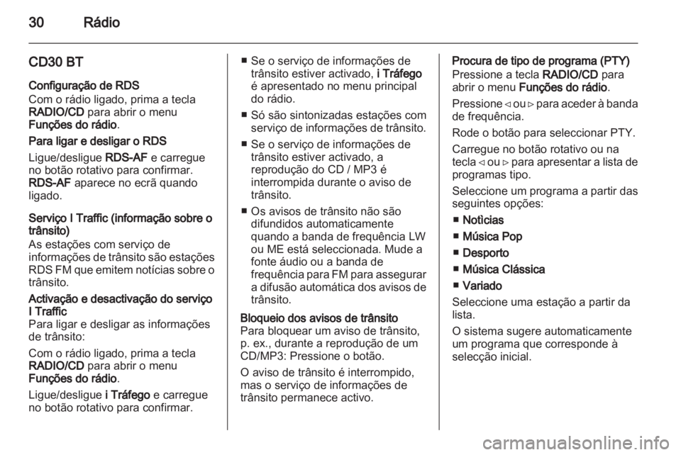 OPEL MOVANO_B 2012  Manual de Informação e Lazer (in Portugues) 