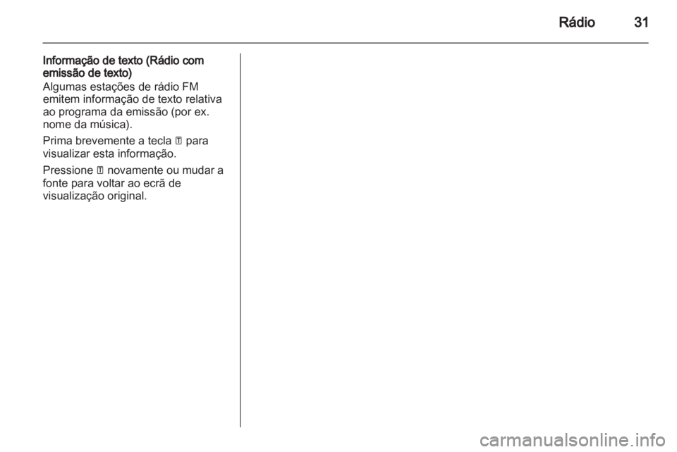 OPEL MOVANO_B 2012  Manual de Informação e Lazer (in Portugues) 