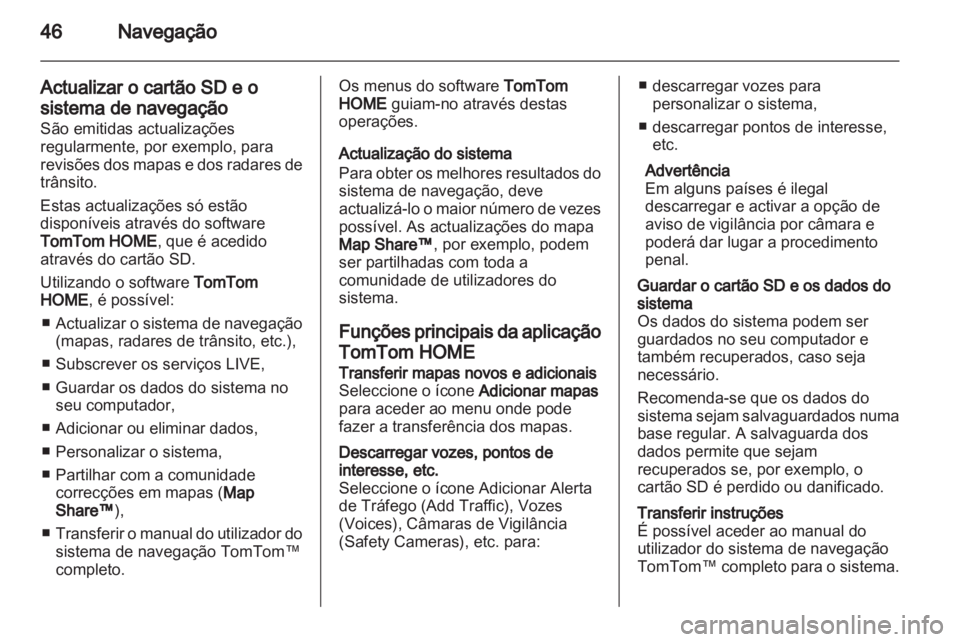 OPEL MOVANO_B 2012  Manual de Informação e Lazer (in Portugues) 