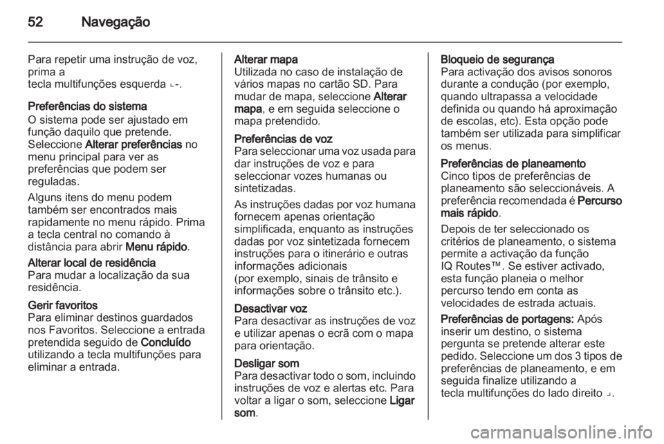 OPEL MOVANO_B 2012  Manual de Informação e Lazer (in Portugues) 