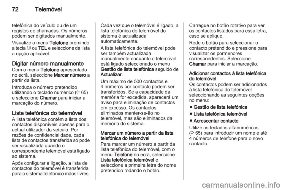 OPEL MOVANO_B 2012  Manual de Informação e Lazer (in Portugues) 
