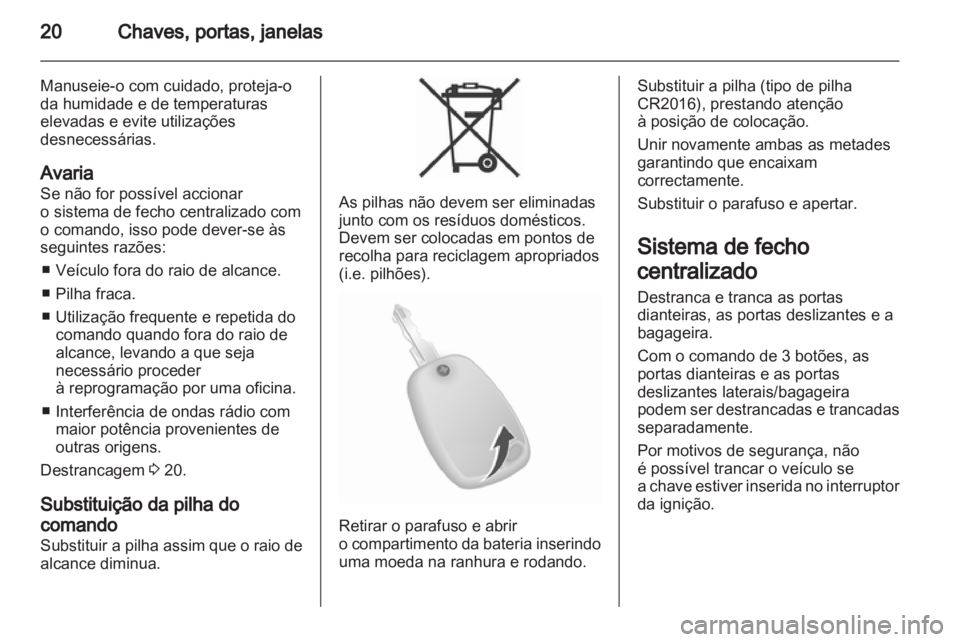 OPEL MOVANO_B 2012  Manual de Instruções (in Portugues) 