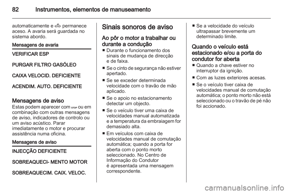OPEL MOVANO_B 2012  Manual de Instruções (in Portugues) 