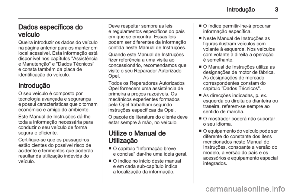 OPEL VIVARO 2011  Manual de Instruções (in Portugues) 