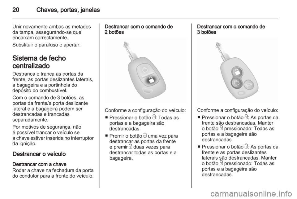 OPEL VIVARO 2011.5  Manual de Instruções (in Portugues) 