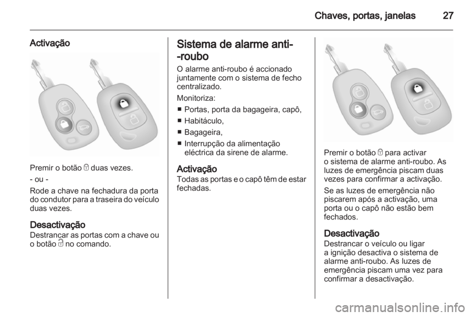 OPEL VIVARO 2011.5  Manual de Instruções (in Portugues) 