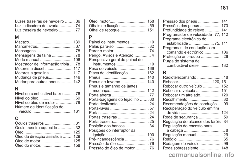 OPEL VIVARO 2012  Manual de Instruções (in Portugues) 
