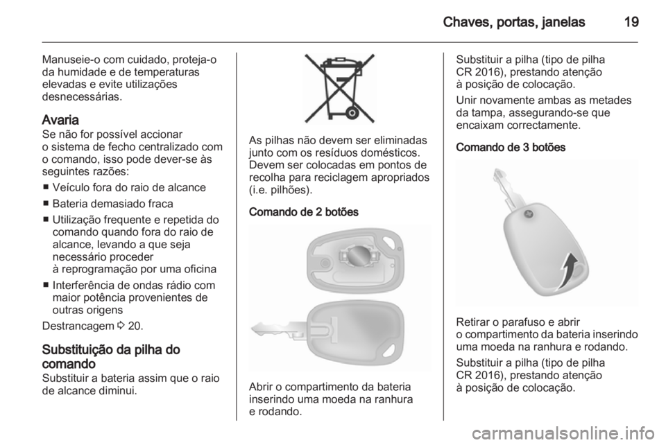 OPEL VIVARO 2012  Manual de Instruções (in Portugues) 