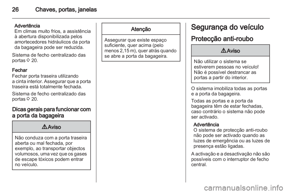 OPEL VIVARO 2012  Manual de Instruções (in Portugues) 