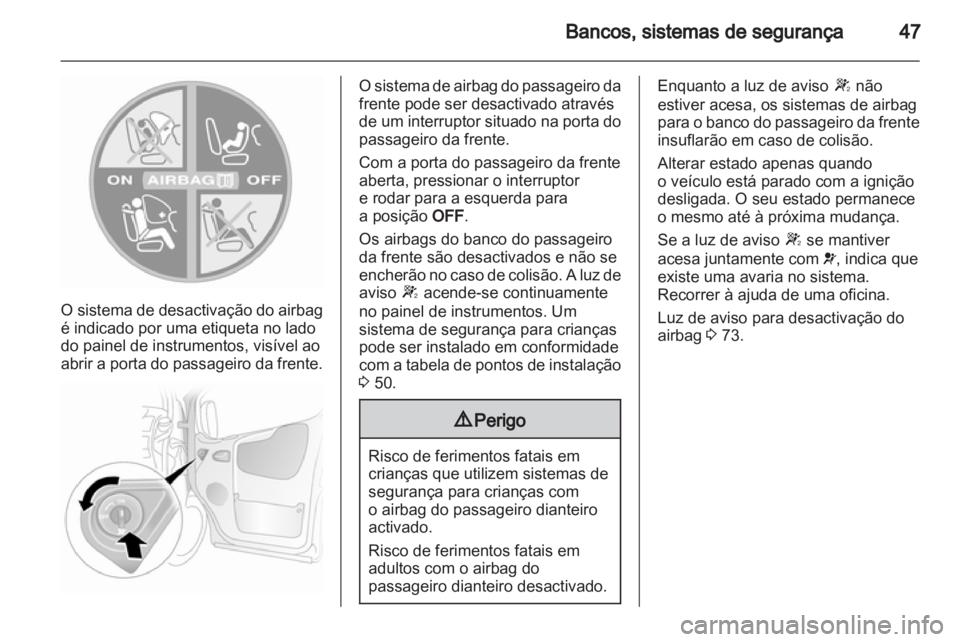 OPEL VIVARO 2012  Manual de Instruções (in Portugues) 
