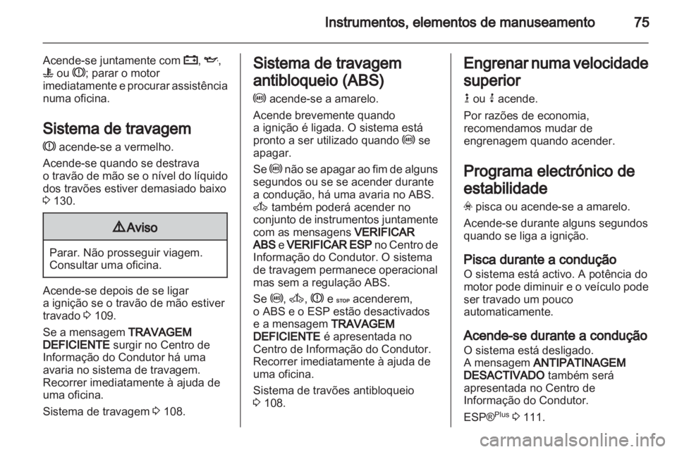 OPEL VIVARO 2012  Manual de Instruções (in Portugues) 