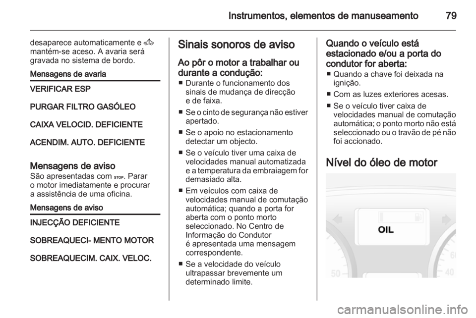 OPEL VIVARO 2012  Manual de Instruções (in Portugues) 