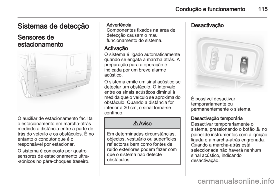 OPEL VIVARO 2013  Manual de Instruções (in Portugues) 