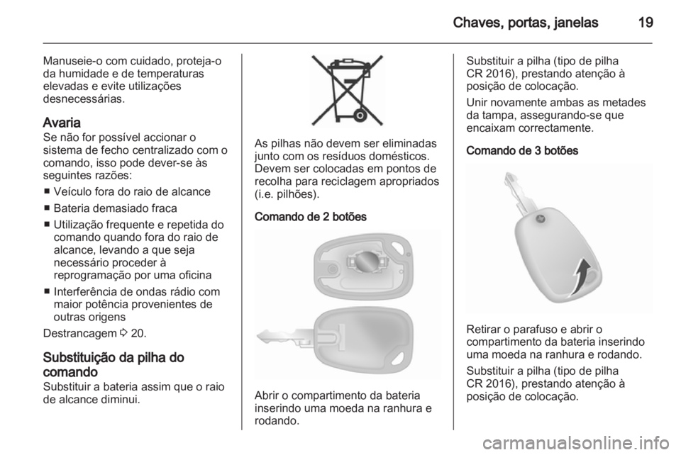 OPEL VIVARO 2013  Manual de Instruções (in Portugues) 