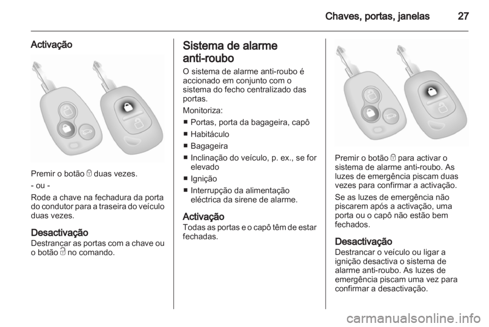 OPEL VIVARO 2013.5  Manual de Instruções (in Portugues) 