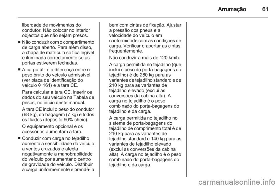 OPEL VIVARO 2013.5  Manual de Instruções (in Portugues) 