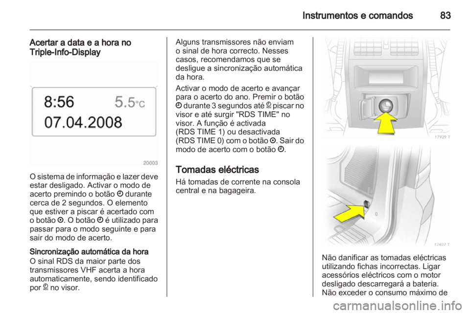 OPEL ZAFIRA 2010  Manual de Instruções (in Portugues) 