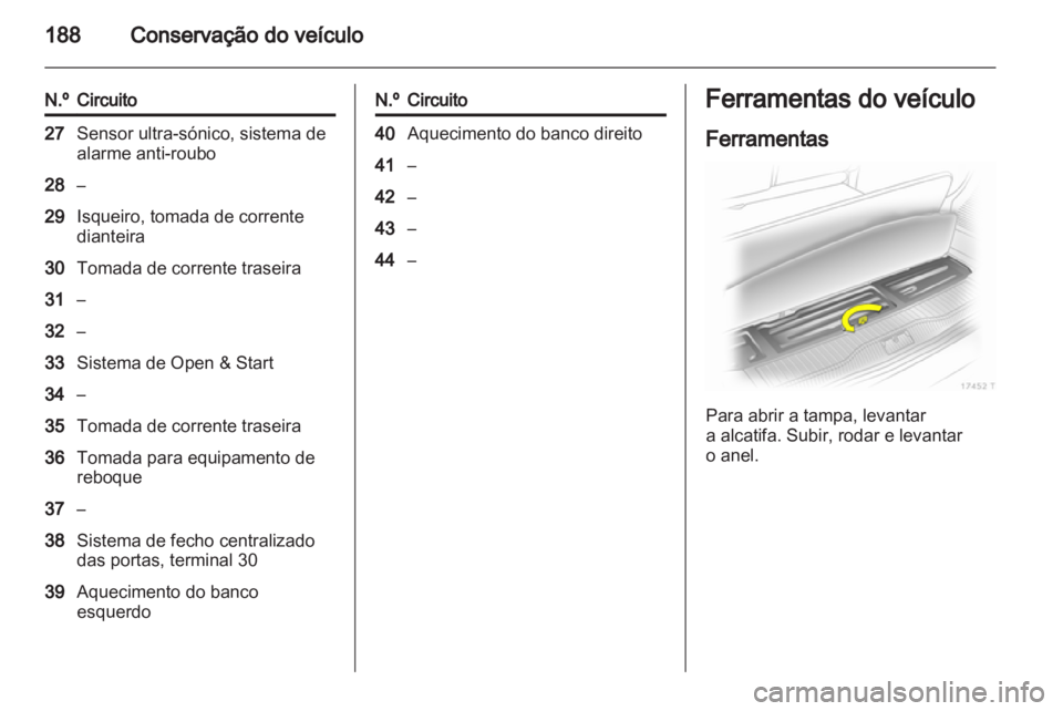 OPEL ZAFIRA 2010.5  Manual de Instruções (in Portugues) 