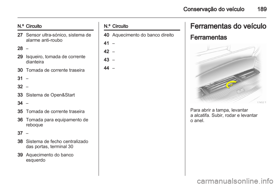 OPEL ZAFIRA 2011.5  Manual de Instruções (in Portugues) 