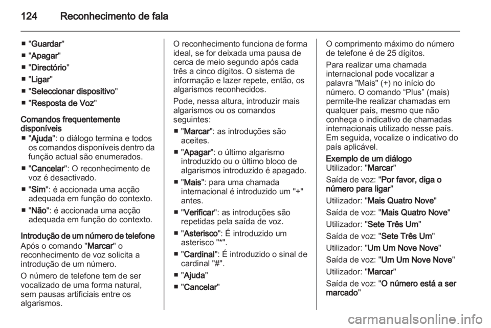 OPEL ZAFIRA C 2013  Manual de Informação e Lazer (in Portugues) 