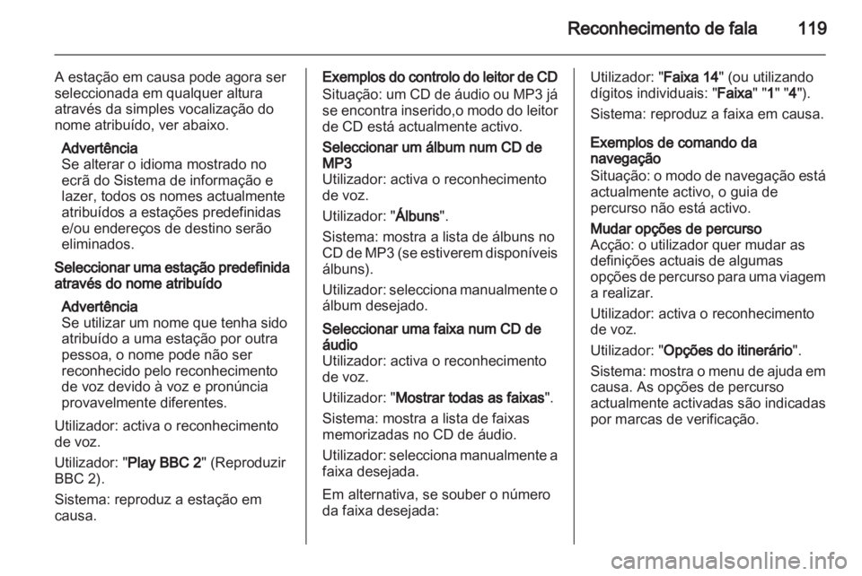 OPEL ZAFIRA C 2013.5  Manual de Informação e Lazer (in Portugues) 