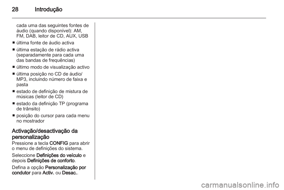 OPEL ZAFIRA C 2013.5  Manual de Informação e Lazer (in Portugues) 