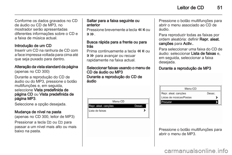 OPEL ZAFIRA C 2013.5  Manual de Informação e Lazer (in Portugues) 