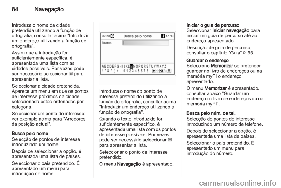 OPEL ZAFIRA C 2013.5  Manual de Informação e Lazer (in Portugues) 