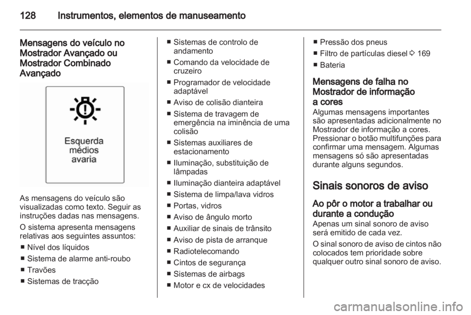 OPEL ZAFIRA TOURER 2012  Manual de Instruções (in Portugues) 