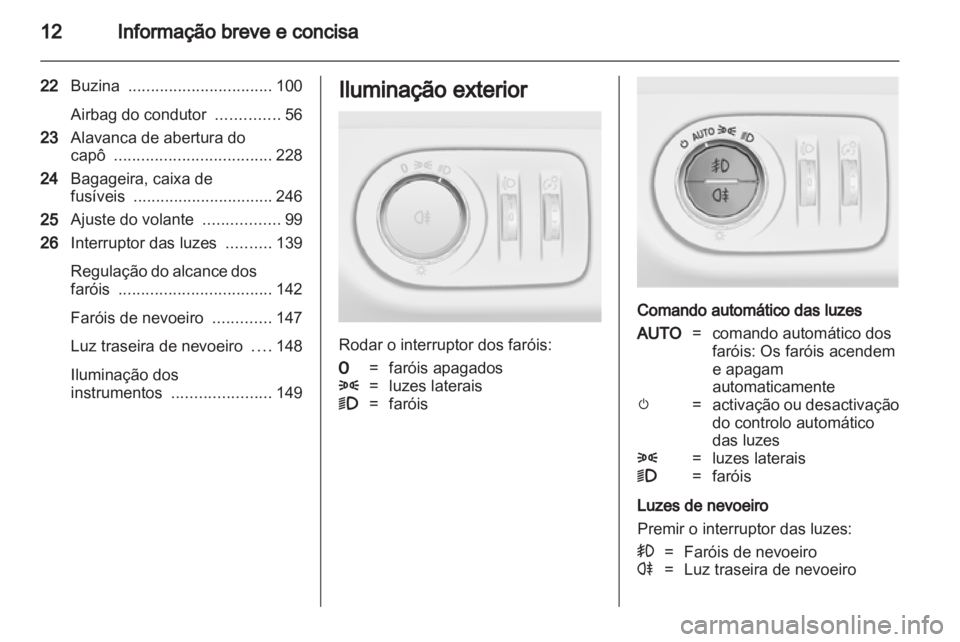 OPEL ZAFIRA TOURER 2012  Manual de Instruções (in Portugues) 