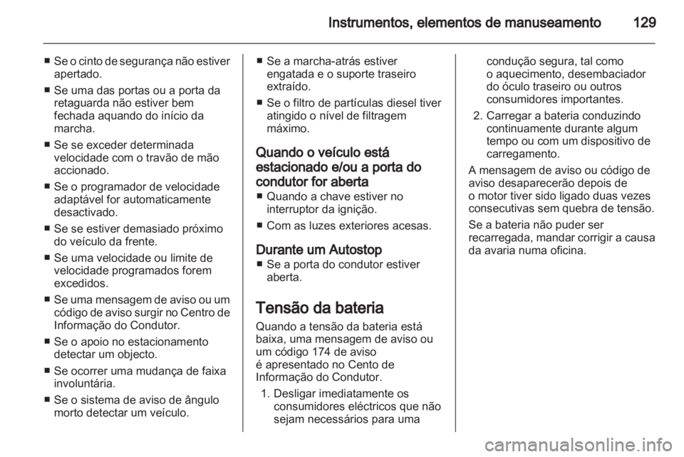 OPEL ZAFIRA TOURER 2012  Manual de Instruções (in Portugues) 