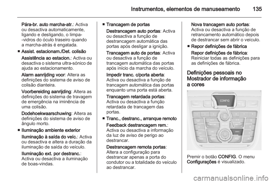 OPEL ZAFIRA TOURER 2012  Manual de Instruções (in Portugues) 