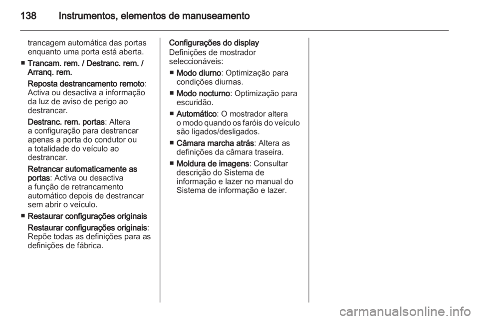 OPEL ZAFIRA TOURER 2012  Manual de Instruções (in Portugues) 