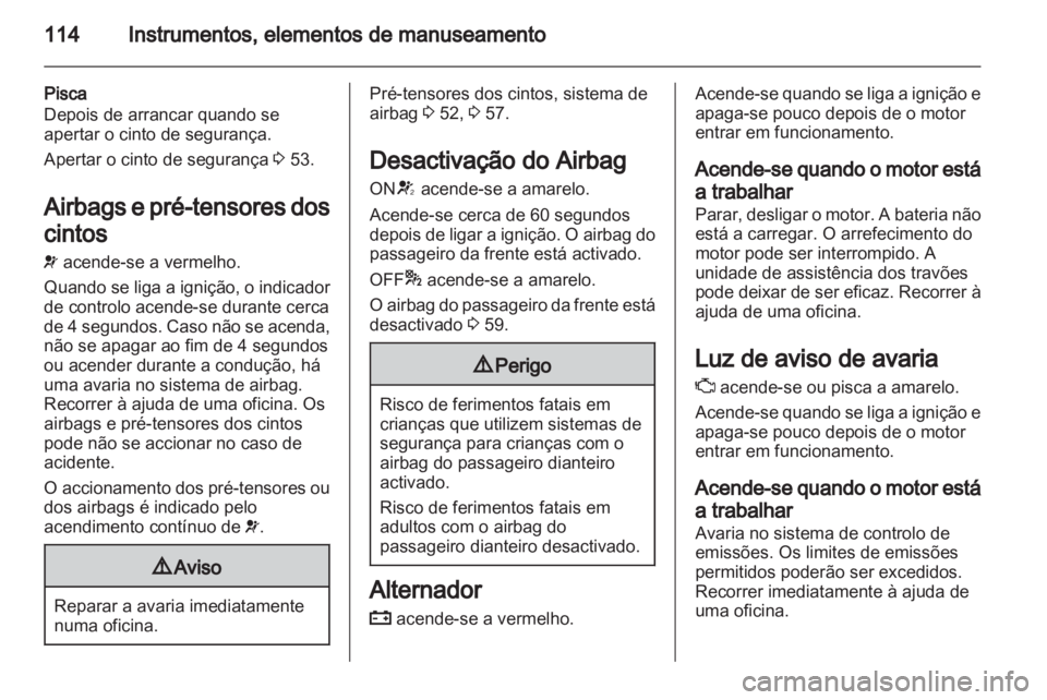 OPEL ZAFIRA TOURER 2012.5  Manual de Instruções (in Portugues) 