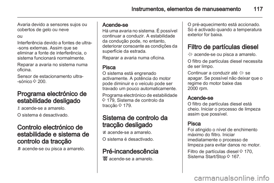 OPEL ZAFIRA TOURER 2012.5  Manual de Instruções (in Portugues) 