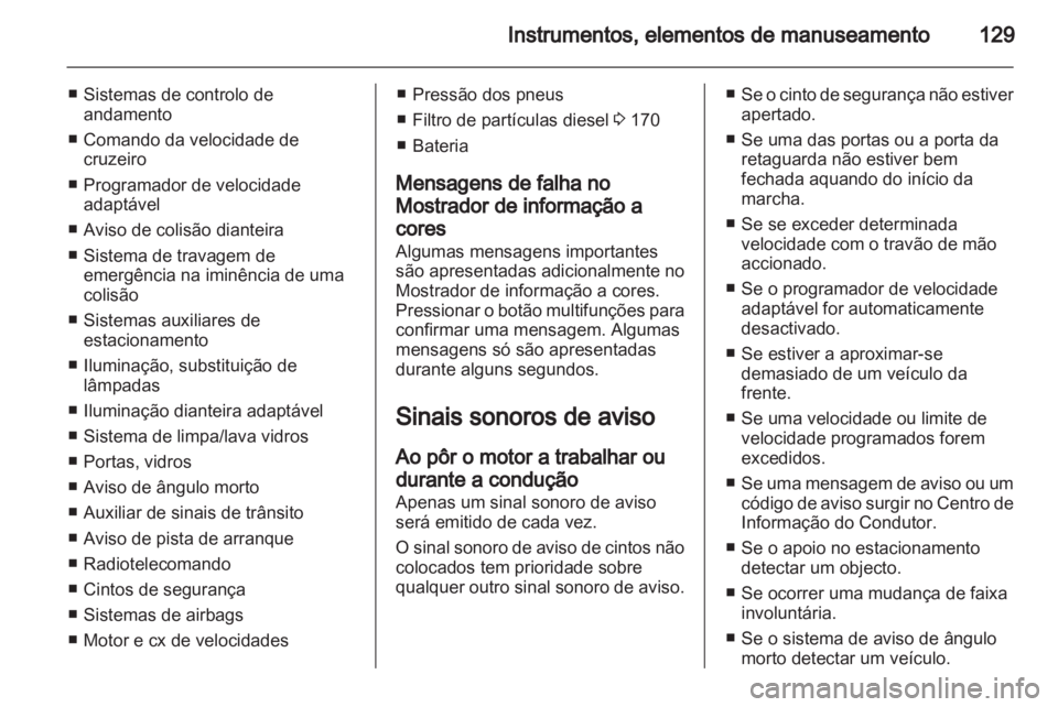 OPEL ZAFIRA TOURER 2012.5  Manual de Instruções (in Portugues) 