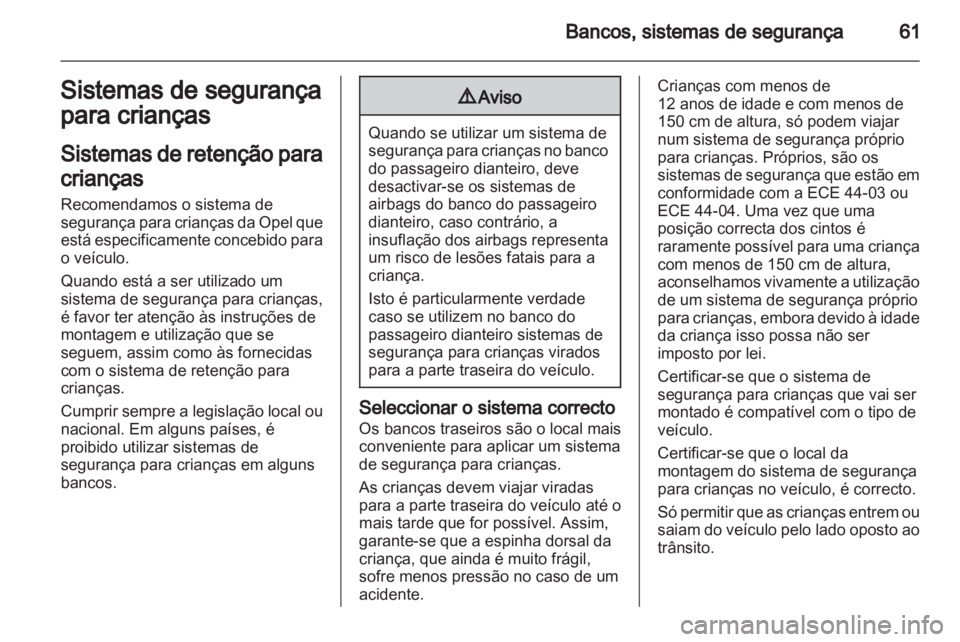 OPEL ZAFIRA TOURER 2012.5  Manual de Instruções (in Portugues) 