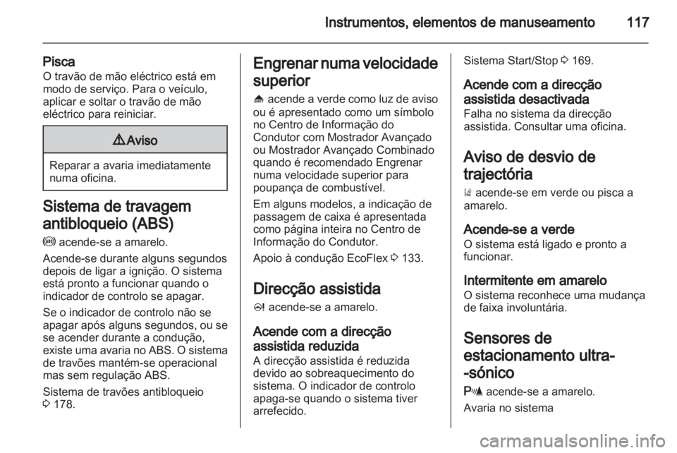 OPEL ZAFIRA TOURER 2013  Manual de Instruções (in Portugues) 