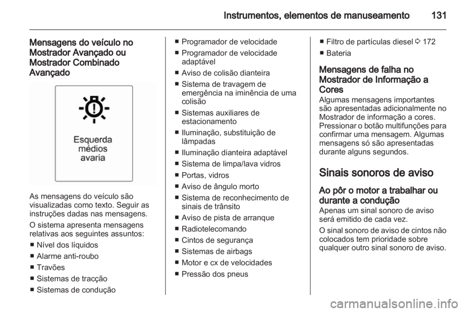 OPEL ZAFIRA TOURER 2013  Manual de Instruções (in Portugues) 