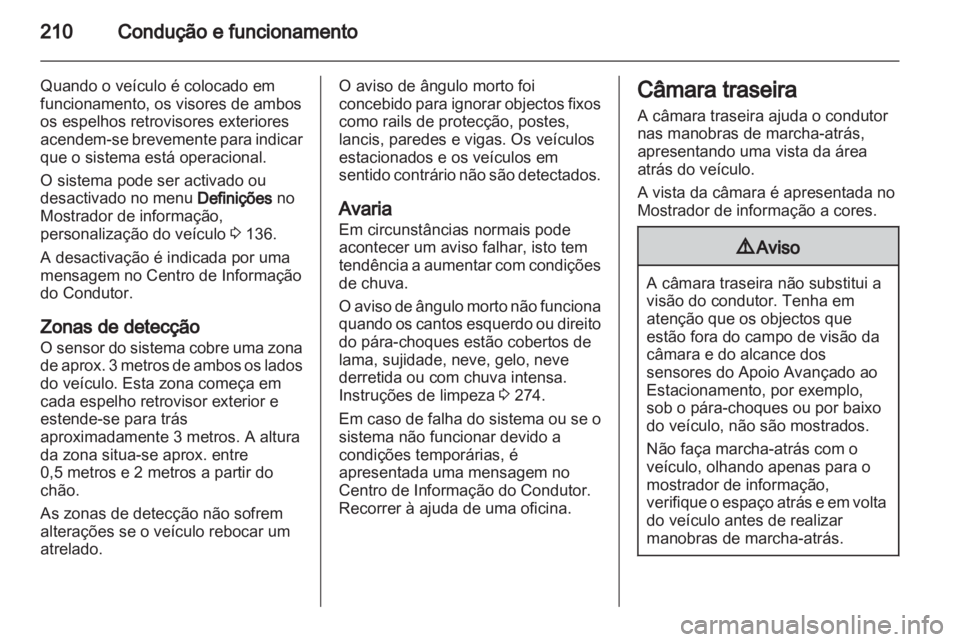 OPEL ZAFIRA TOURER 2013  Manual de Instruções (in Portugues) 