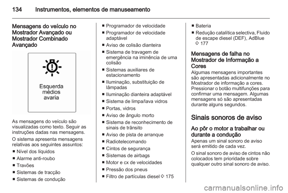 OPEL ZAFIRA TOURER 2013.5  Manual de Instruções (in Portugues) 