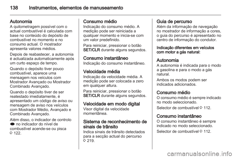 OPEL ZAFIRA TOURER 2013.5  Manual de Instruções (in Portugues) 