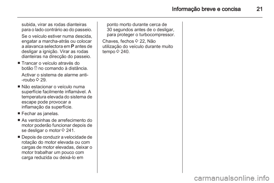 OPEL ZAFIRA TOURER 2013.5  Manual de Instruções (in Portugues) 
