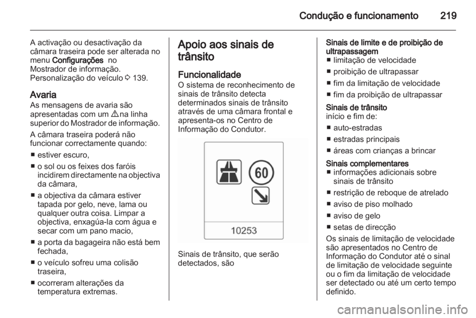 OPEL ZAFIRA TOURER 2013.5  Manual de Instruções (in Portugues) 