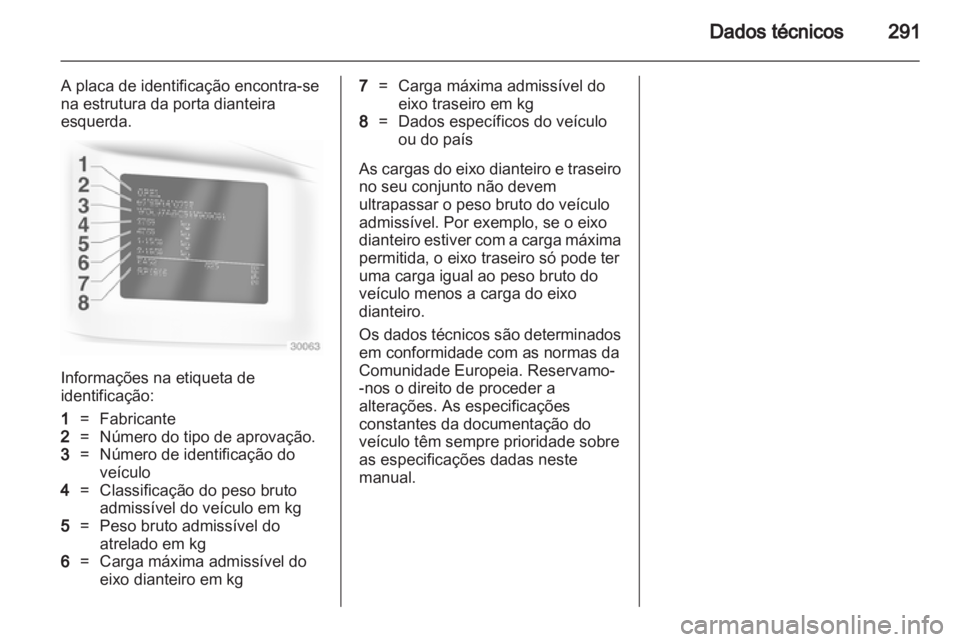 OPEL ZAFIRA TOURER 2013.5  Manual de Instruções (in Portugues) 