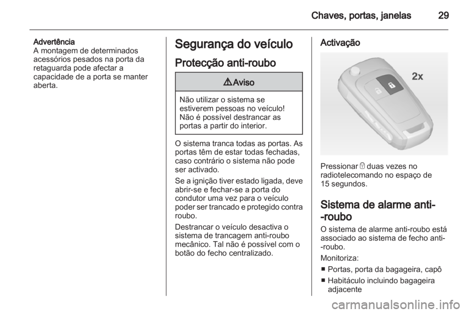 OPEL ZAFIRA TOURER 2013.5  Manual de Instruções (in Portugues) 
