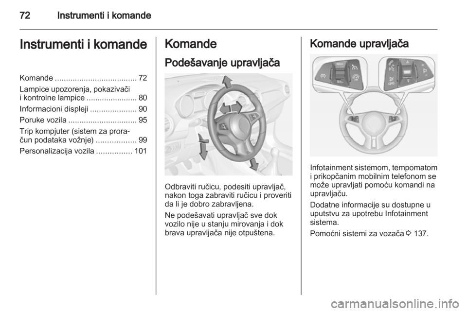 OPEL ADAM 2013.5  Uputstvo za upotrebu (in Serbian) 