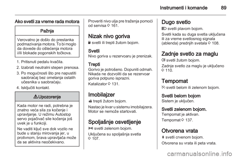 OPEL ADAM 2013.5  Uputstvo za upotrebu (in Serbian) 